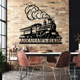 thumbnail image 2 of AOLOA Personalized Train Metal Signs, Custom Train Last Name Sign, Outdoor Railroad Wall Art Decor, Steam Train Metal Sign for Home Decor, Custom Metal Name Sign, Train Gifts for Men Son(10inches), 2 of 8