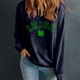 thumbnail image 3 of Charella Sweatshirts for Women St Patricks Day Decorations Long Sleeve Crewneck Tops 2024 Trendy T-shirt,Navy,XL, 3 of 5