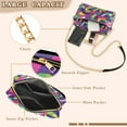 thumbnail image 3 of FORMRS Women Crossbody Purse with Chain Strap Vegan Leather Shoulder Handbag, Colorful Plaid, 3 of 7