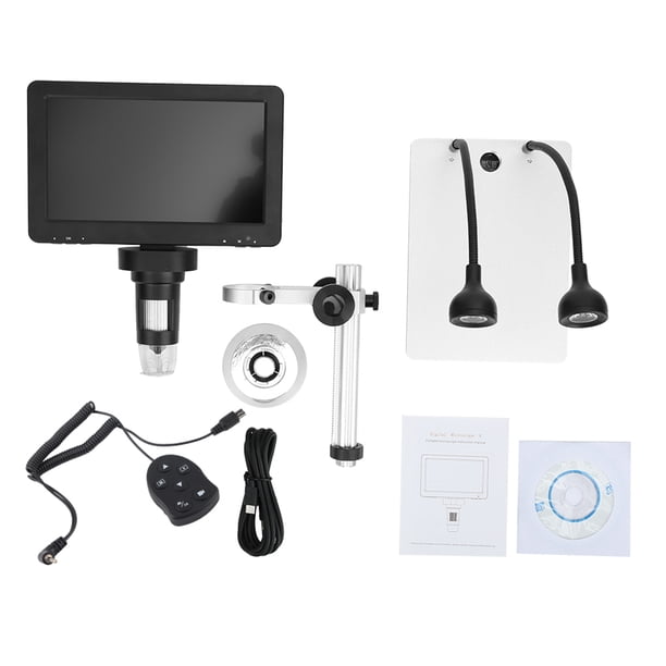 EBTOOLS Microscopio Digital de 12 MP, microscopio USB eléctrico Industrial 1200x con Pantalla Grande HD de 7 Pulgadas, para inspección de Placas de Circuito/reparación de Relojes/Laboratorio Khall Venta Caliente