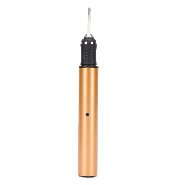 Nail Polish Machine, Electric Engraving Pen Rechargeable Multifunctional 30 Bits LCD Display for Home and Professional Use Silver,Rose Gold,Blue,Yellow
