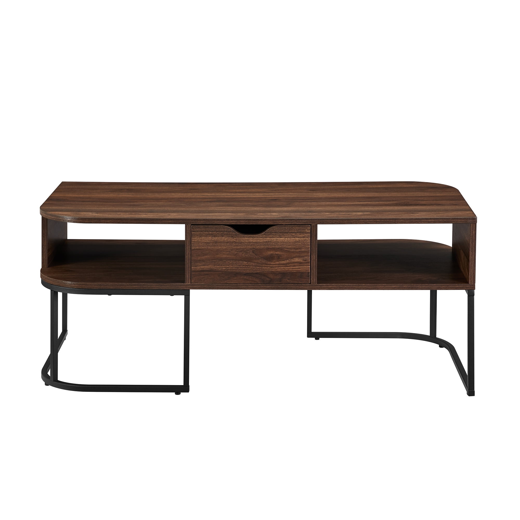 Cimarron Modern Dark Walnut Coffee Table with Two-Way Drawer by Manor Park