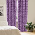 thumbnail image 3 of Ambesonne Purple Paisley 4-Panel Curtains, Floral Motif Damask, 56"x84", Purple Fuchsia, 3 of 4