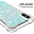 thumbnail image 4 of Compatible with iPhone X Case Glitter Liquid Cute Clear Phone Case Floating Quicksand Shockproof Protective Bumper Silicone Soft TPU Case for iPhone X/iPhone Xs Star Blue YB, 4 of 7