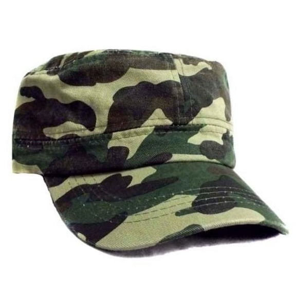 Green Military Green Cap- Castro Style - Uni-Sex Style --FREE USA Shipping--(7506C8)