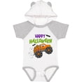 thumbnail image 3 of Inktastic Happy Halloween-monster truck with pumpkins, bats, cat,and ghost Boys or Girls Baby Bodysuit, 3 of 5