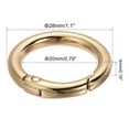 thumbnail image 2 of GFDYREE 28x20x4mm Spring Gate O Rings, 5 Pack Round Snap Clip Zinc Alloy for Keyrings Buckle, Light Gold, 2 of 5