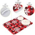 thumbnail image 4 of Snowflakes Christmas Checkered Plaid Dish Drying Mat for Kitchen Counter Absorbent Microfiber Drying Pad, Medium 16x18 in, 4 of 7
