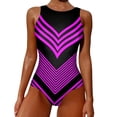 thumbnail image 4 of Baqcunre Swim Suits for Women 2024, Women's Strapless Backless Gradient Printed Fashionable Swimsuit, One Piece Swimsuit Women, Bikini Sets for Women Hot Pink 5XL, 4 of 4