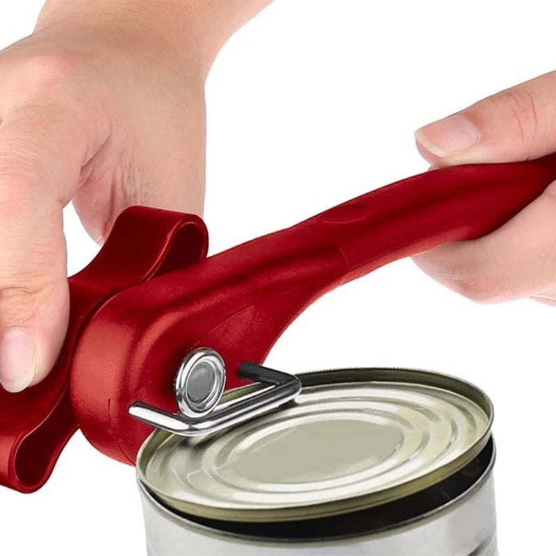 Manual Can Opener Handheld Smooth Edge Can Opener Stainless Steel None Trouble Lid Lift Magnet