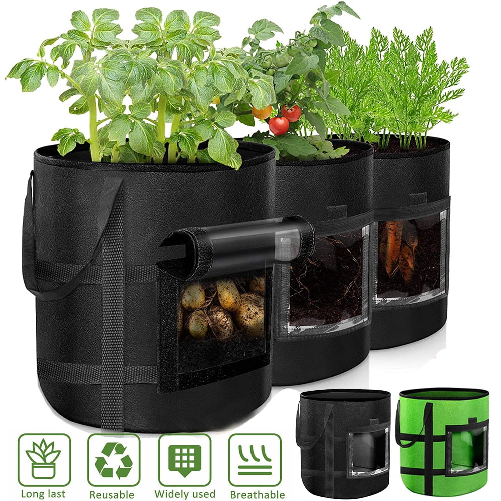 DYstyle 7/10 Gallon Plant Grow Bags Potato Grow Bags Reusable Access
