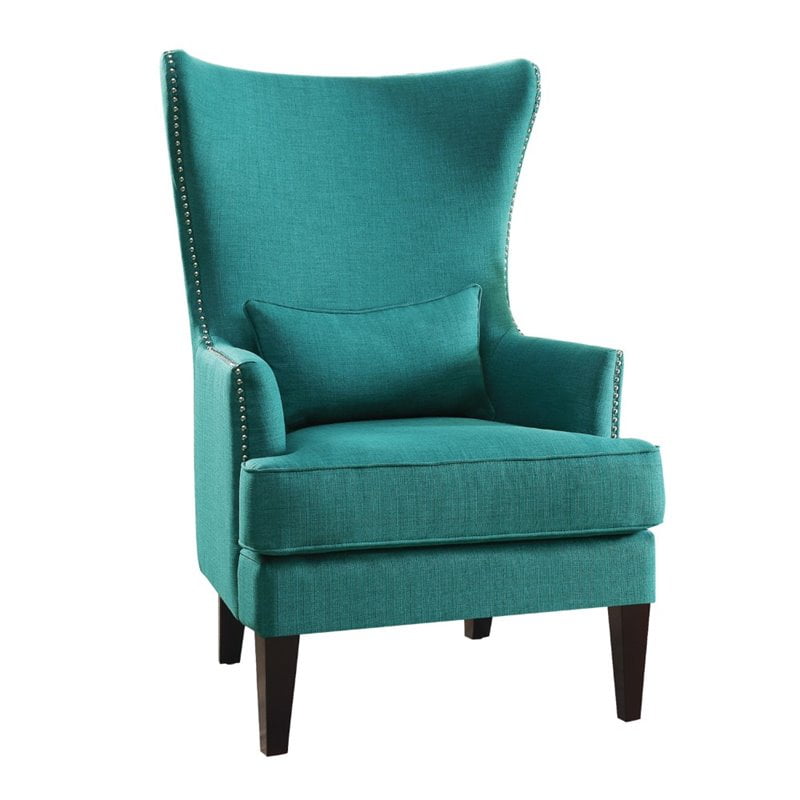 teal wingback recliner