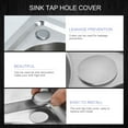 thumbnail image 4 of BESTONZON 4pcs Stainless Steel Washbasin Tap Hole Plugs Sink Hole Covers Sink Accessories, 4 of 5