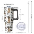 thumbnail image 2 of OBREWU German Shepherd Dog and Footprint Tumbler with Handle and Lid,German Shepherd Dog and Footprint 40oz Double Wall Vacuum Insulated Tumbler,Cups Gift for Women and Men, 2 of 7
