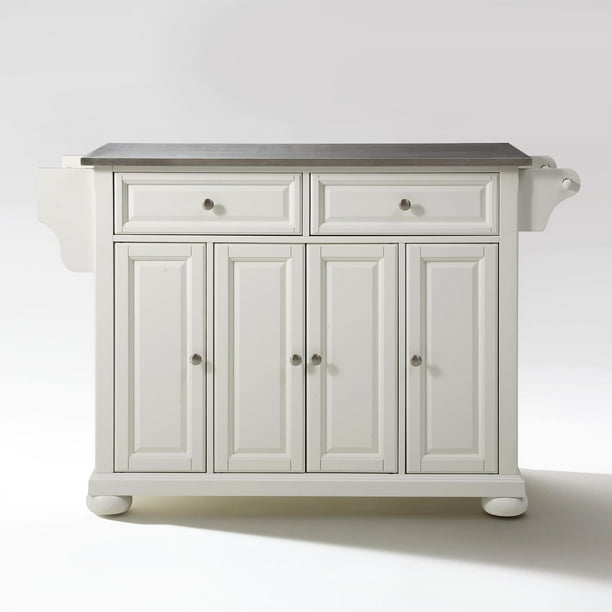 Crosley Furniture Alexandria Stainless Steel Top Kitchen Island Com Crosley Furniture Alexandria Stainless, Crosley Furniture Rolling Kitchen Island With Stainless Steel Top White