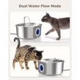 thumbnail image 4 of Fuente de agua para gatos Neareal de acero inoxidable de 3,2 L con ventana, 4 of 8
