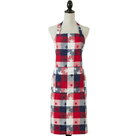 

Fennco Styles Checkered Stardom Collection Traditional Plaid Cotton Blend 24 x 36 Inch Apron