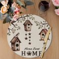 thumbnail image 3 of Sweet Home Round 13 Inch Placemats Set of 4, Western Stars Bird Houses Farmhouse Retro HeatResistant Non Slip Place Mats for Dining Table, Wipeable Braided Kitchen Table Mats for Housewarming, 3 of 9