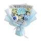 thumbnail image 3 of Ramo de flores de ganchillo Ramo de flores artificiales de mesa Ramo de punto hecho a mano para Azul, 3 of 9
