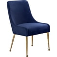 thumbnail image 2 of Meridian Furniture Owen 19.5"H Velvet Dining Chair in Navy (Set of 2), 2 of 13