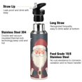 thumbnail image 3 of Yayeee 20oz Insulated Water Bottle Double Wall Stainless Steel with Flip Straw Lid, Blue Christmas Santa, 3 of 7