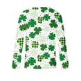 thumbnail image 4 of IROINNID Reduced Button Up Shirts for Men New Saint Patrick 3D Printed Long Sleeve T-shirt Loose Round Neck Undercoat Top Blouses & Shirts,White, 4 of 5