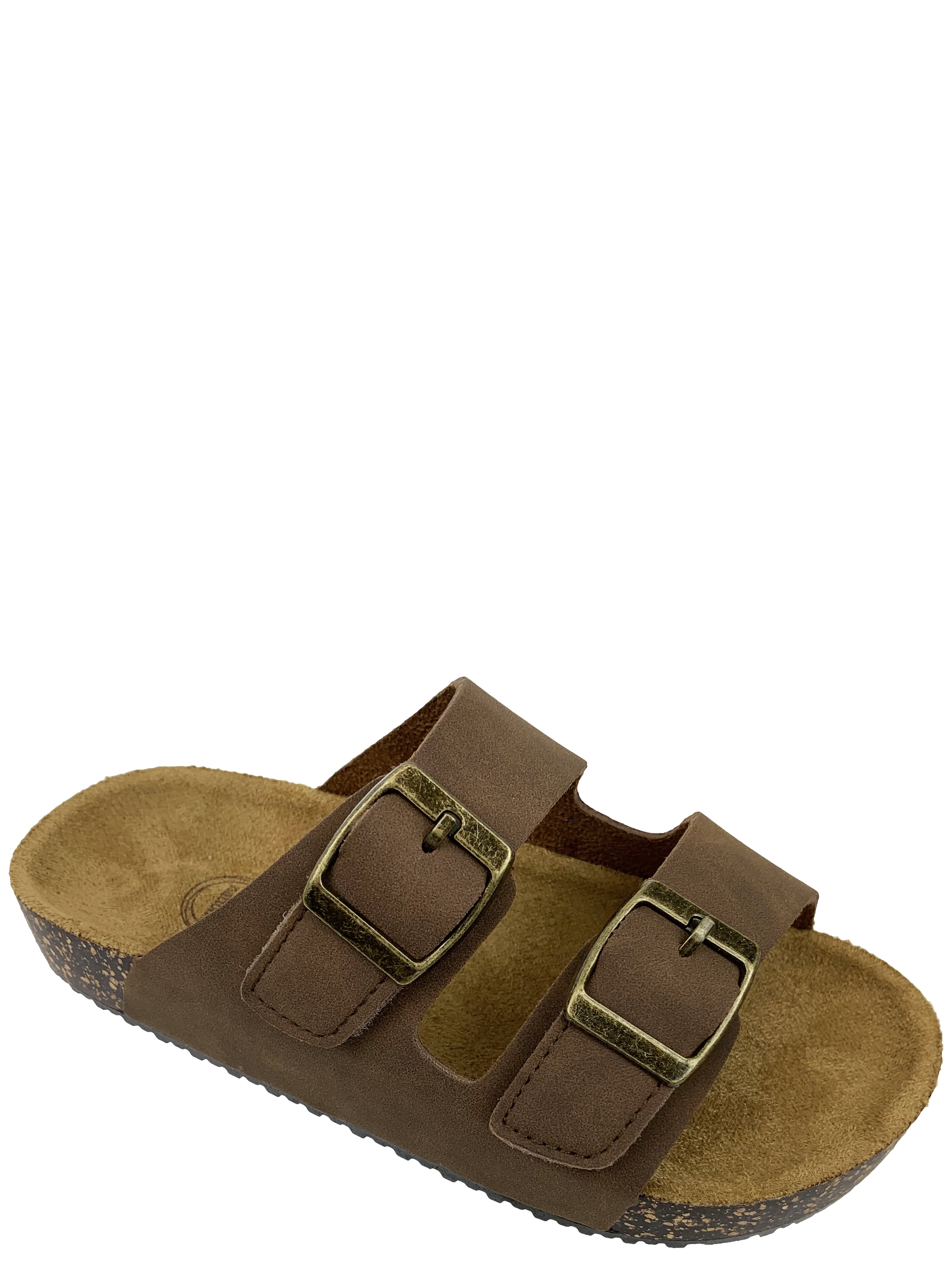 Psykiatri daytime tema Wonder Nation Boys' and Girls' Sandals, Two Straps, Faux Leather with  Buckles, Comfort Flexi-Cork, Brown, Kids Size 12 - Walmart.com