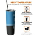 thumbnail image 6 of Carolina 20oz Customs stainless steel Insulated tumbler with Lid and Straws, Personalized football gifts for fans, Travel Cup Adds Your Name and Number, 6 of 7