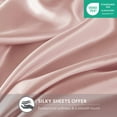 thumbnail image 6 of Regency Heights Blush Satin Sheet Set Queen Size, 6-Piece Silky Bed Sheets with 16" Deep Pocket Fitted Sheet, 6 of 10