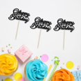 thumbnail image 3 of Topper para cupcakes Ephlyn 24 piezas Happy Birthday con brillo negro, 3 of 7