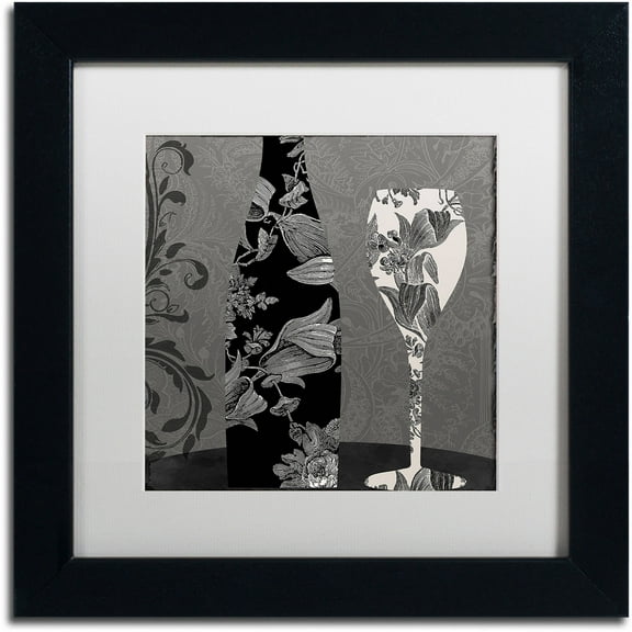 Trademark Fine Art "Vin Elegant II" Canvas Art by Color Bakery White Matte, Black Frame