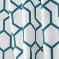 thumbnail image 5 of Nicole Miller Hexa Geometric Print Hidden Tab/Rod Pocket Top Light Filtering Curtain Panel Pair, 54"x84", Teal, 5 of 6