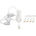 thumbnail image 3 of Aspen Creative 71163-21 Two-Light Plug-In Swag Pendant Light Conversion Kit with Transitional Drum Fabric Lamp Shade, White, 16" width, 3 of 3