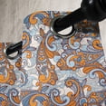 thumbnail image 4 of Ambesonne Vintage Grommet Curtain, Paisley Inspired, 50" x 54", Orange Pale Blue Cream, 4 of 6