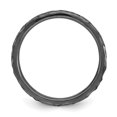 thumbnail image 2 of 925 Sterling Silver Black Stackable Ring Textured, 2 of 8