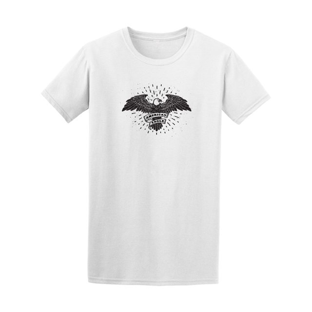 Hand Drawn Eagle With Ribbon Tee Men's -Image by Shutterstock