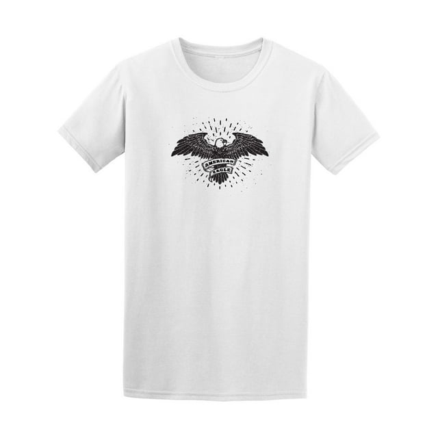 Hand Drawn Eagle With Ribbon Tee Men's -Image by Shutterstock