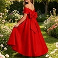 thumbnail image 4 of ATOGUTA Teen Girl Birthday Dresses Strapless Satin Homecoming School Dance Wedding Birthday Party Graduation Pageant Bridesmaid Red, Size 5T-14, 4 of 7
