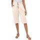 thumbnail image 1 of Pantalones de mujer con cintura elástica de mezcla de lino liso - Pantalones informales holgados con bolsillos, S-XXL, 1 of 6