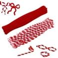 thumbnail image 5 of Dserhfy 100 Pcs Christmas Pipe Cleaners, 50 Red White Striped & 50 Red Thick Fluffy Chenille Stems, for DIY Arts Crafts Christmas Decoration, 5 of 8