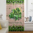 thumbnail image 6 of St. Patrick's Day Sheer Curtains 84 Inches Long, Spring Green Shamrocks Truck Coin Plaid Light Filering Curtains, Breathable Simi Curtain Privacy Drapes for Living Room Bedroom Window Treatment, 6 of 9