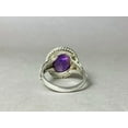 thumbnail image 4 of Heaven Crafts Amethyst Ring 925 Sterling Silver Oval Gemstone Statement Ring Gift For Her, 4 of 6
