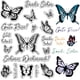 thumbnail image 1 of Sellos transparentes de silicona reutilizables con la palabra "Bendición" en alemán y forma de mariposa., 1 of 9