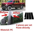 thumbnail image 2 of Door Trim Cover Kit B Pillar Posts Glossy Black 4Pcs/Set Compatible for 2015-2021 F150, 2 of 5