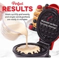 thumbnail image 5 of Mini Maker for Single Waffles, Hash Brown, KETA Chaffles Easy Clean, Non-Stick Surface, Red 110V, 5 of 5