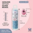 thumbnail image 3 of Miyuki Delica Seed Beads – Size 11/0 (1.6 mm), DB1709, Mint Pearl Azure, 7.2 g, Approx. 1440 Beads, 3 of 7