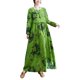 thumbnail image 1 of Vestido suelto de mujer Vintage estampado manga larga cuello redondo cintura alta Casual vestido Romacci  Vestido, 1 of 7