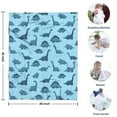 thumbnail image 4 of LightBlue Cartoon Dinosaurs Pattern Blanket,Comfortable Soft Flannel Throw Blanket,All Season,Warm Lightweight Blankets for Sofa Bed Couch Living Room Chair,30"x40", 4 of 4