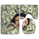 thumbnail image 1 of ABPHQTO Perro del dinero Juego de alfombras de baño de 3 piezas Alfombra de baño Alfombra de contorno y tapa de inodoro, 1 of 2