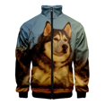 thumbnail image 2 of Nueva chaqueta con estampado 3D de husky para hombre, chaquetas con gráficos de animales de invierno para niños, ropa de calle divertida, ropa vintage, 2 of 5